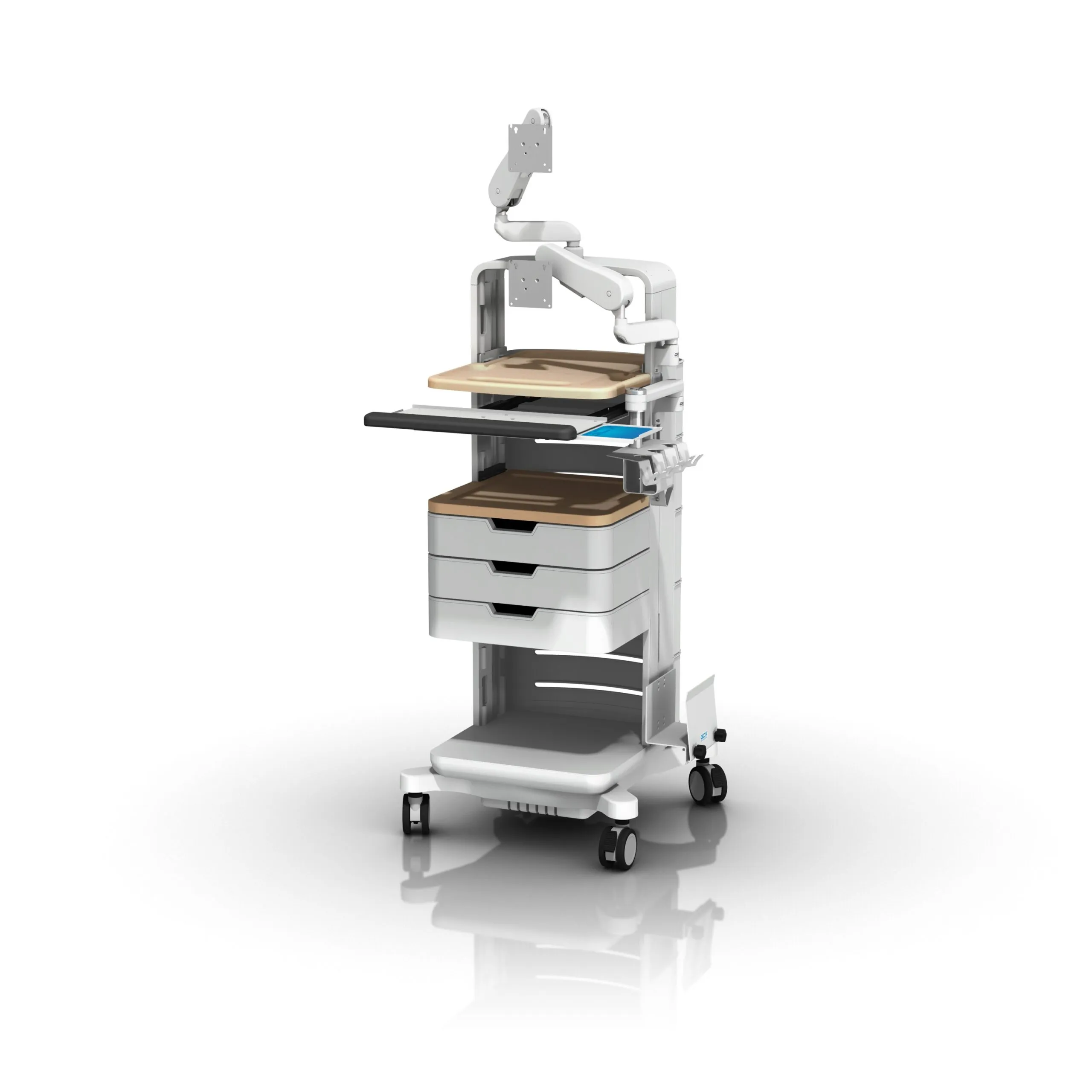GE Healthcare 250 MC Series Fetal Monitor Cart with Pull-Out