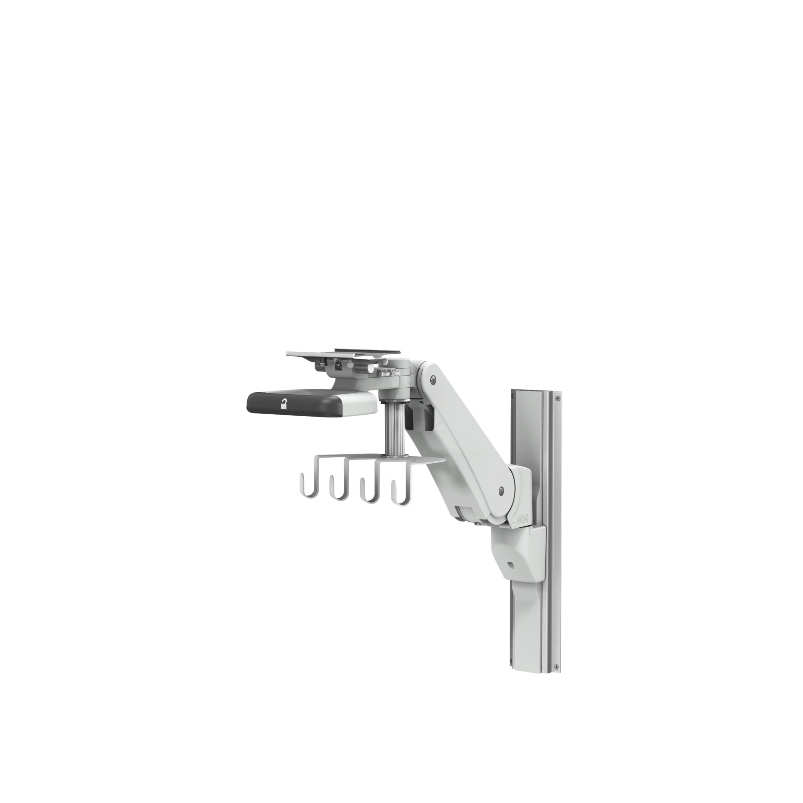 GE Healthcare B40 on VHM-PL Variable Height Arm Channel Mount with Vertical Position Lock