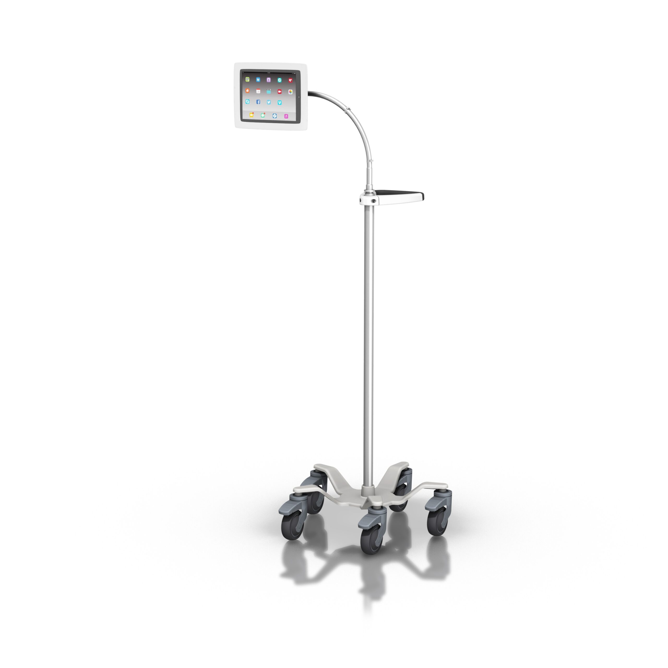 Tablet Roll Stand with Gooseneck Loaded