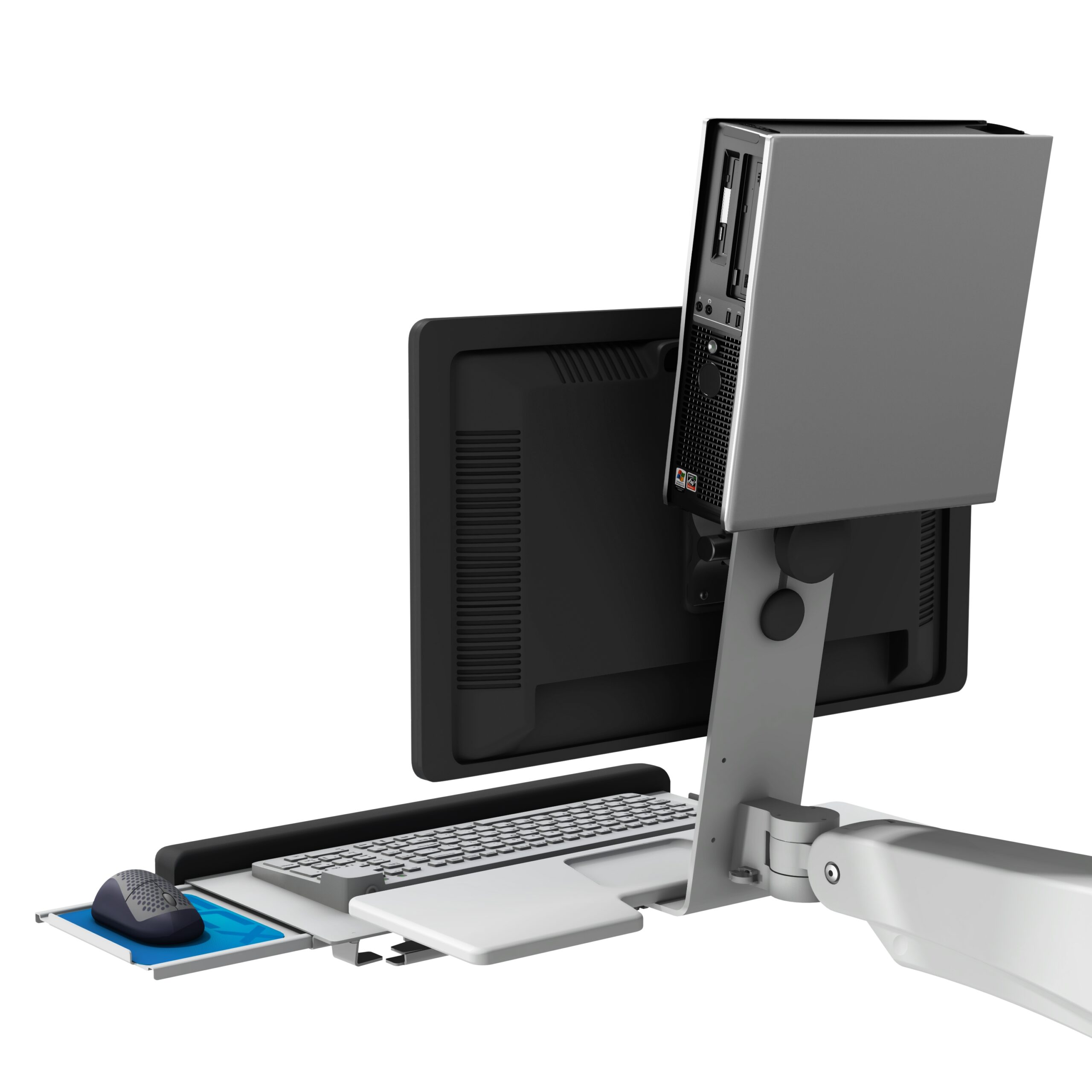 L Bracket Attachment for Devices with 75mm x 75mm or 100mm x 100mm VESA pattern (rear view)