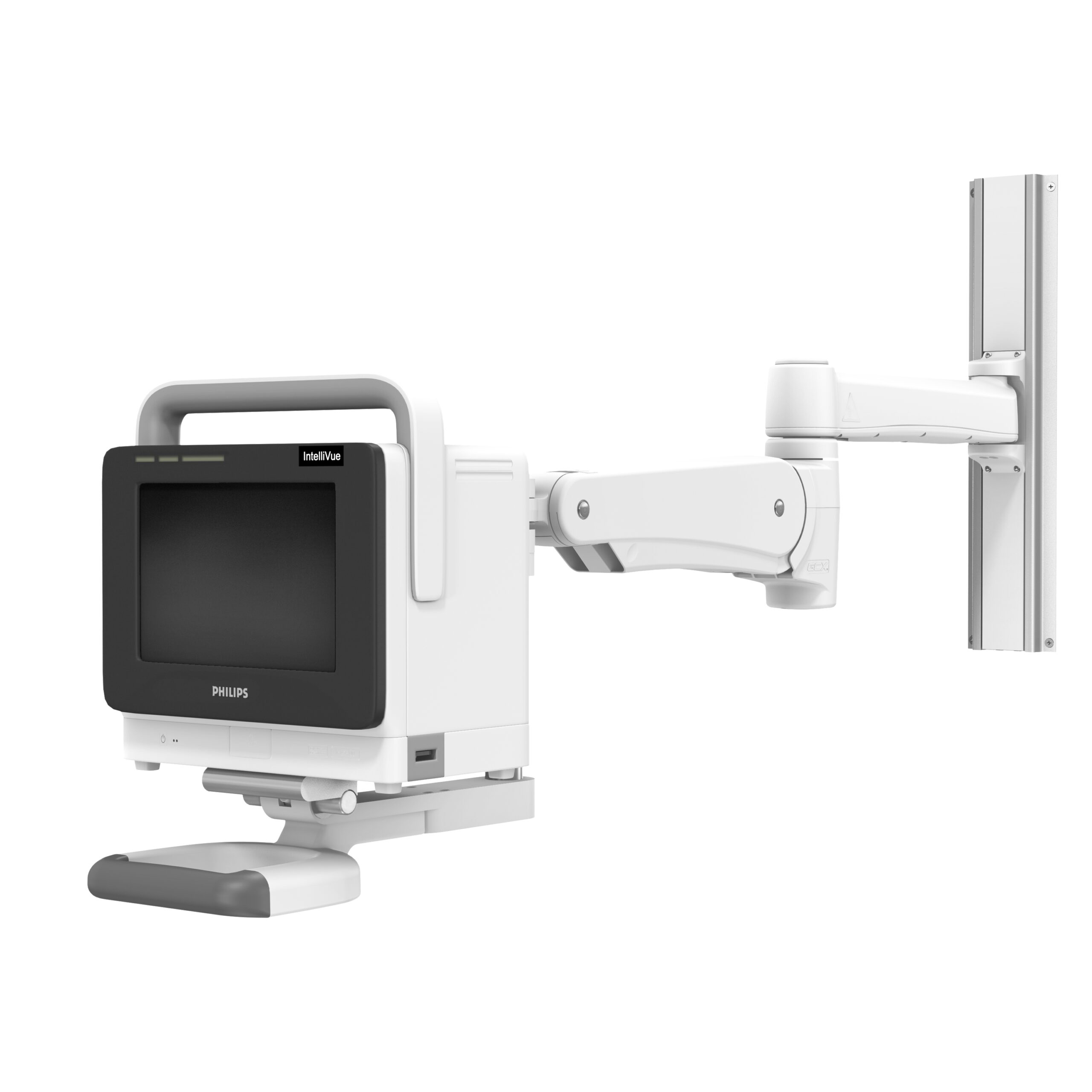 Philips IntelliVue MX450 on VHM-P Variable Height Arm Channel Mount with Front-End Suspension with 14