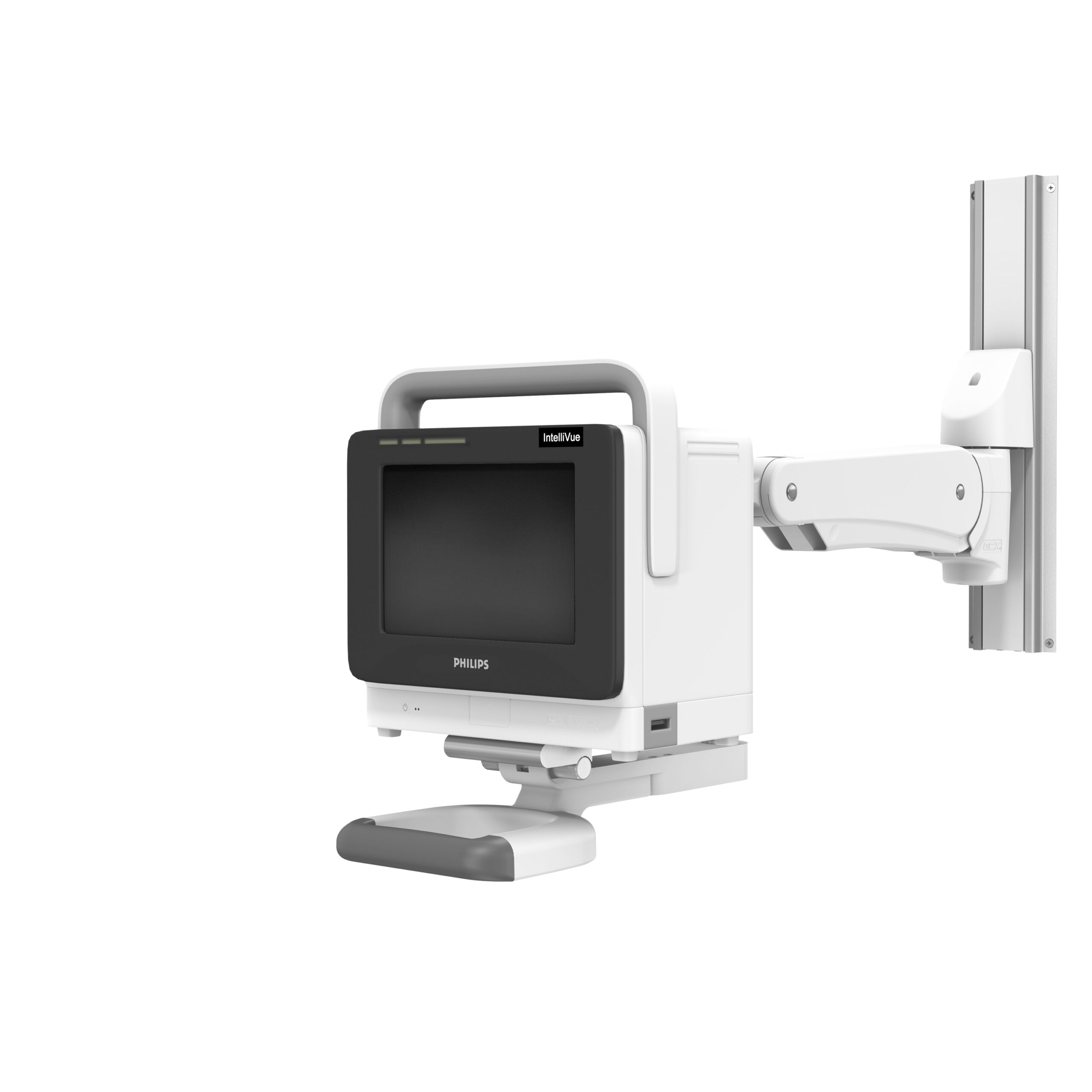 Philips IntelliVue MX450 on VHM-P Variable Height Arm Channel Mount with Front-End Suspension