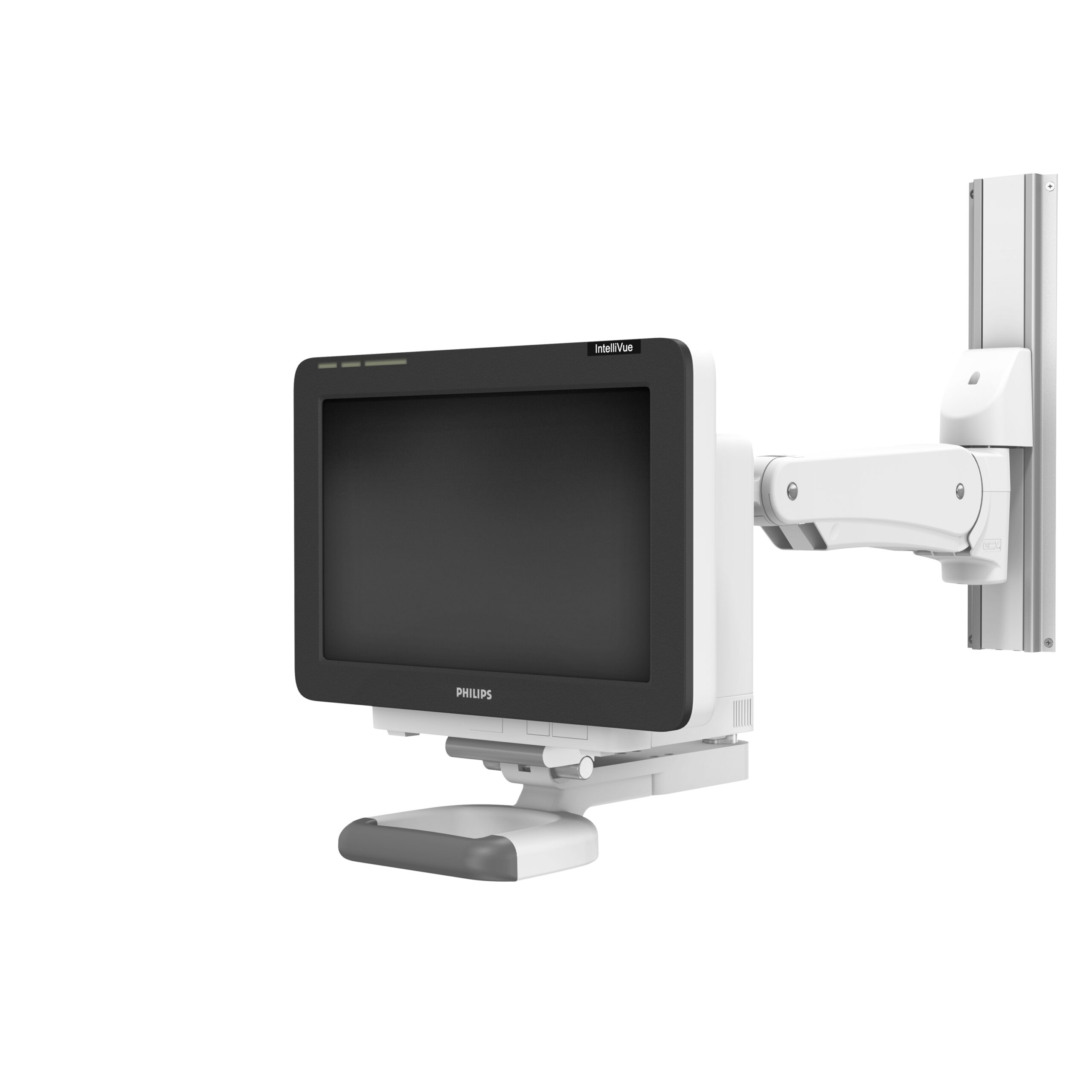 Philips IntelliVue MX550 on VHM-P Variable Height Arm Channel Mount with Front-End Suspension