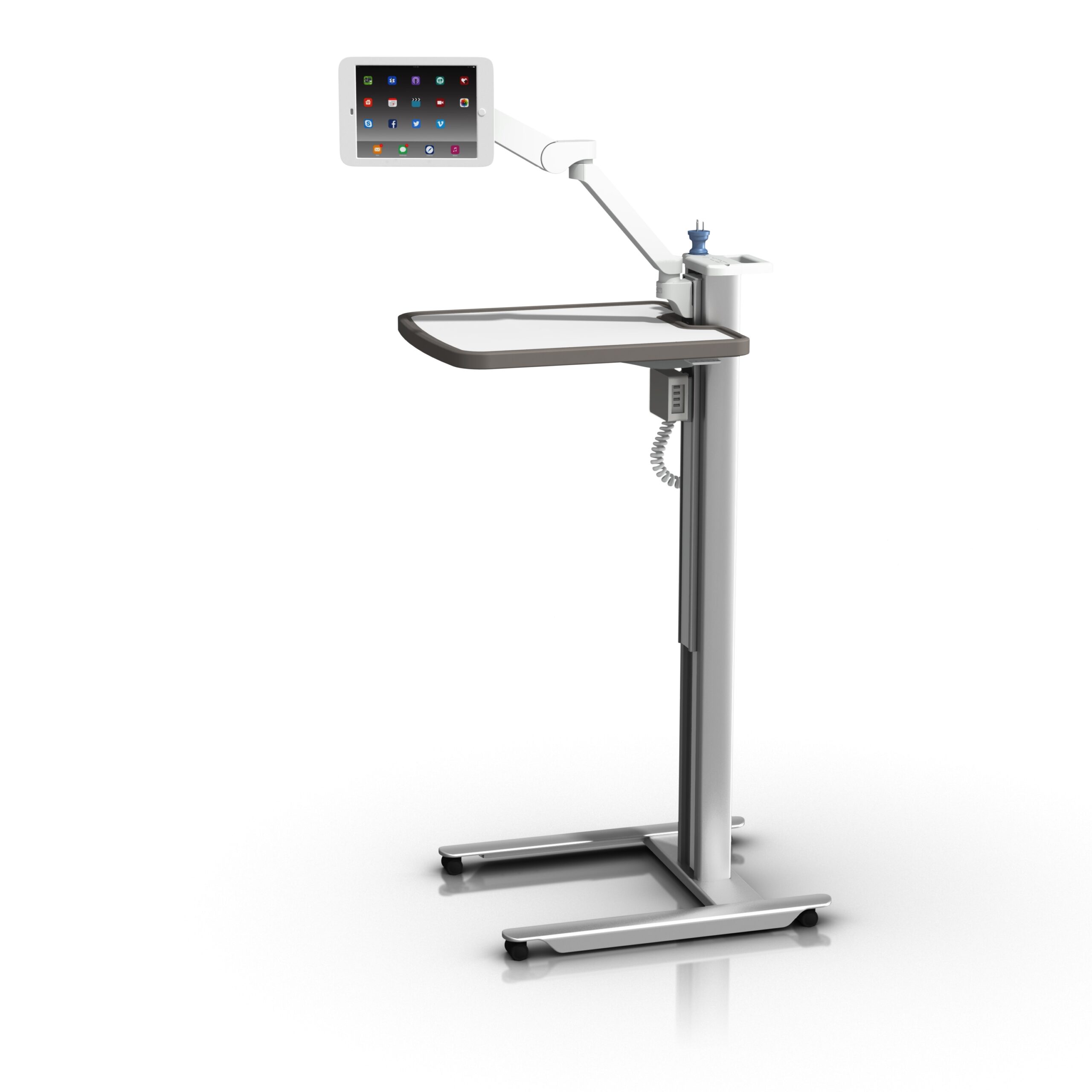 Compact Patient Engagement Table with VHM-T- White