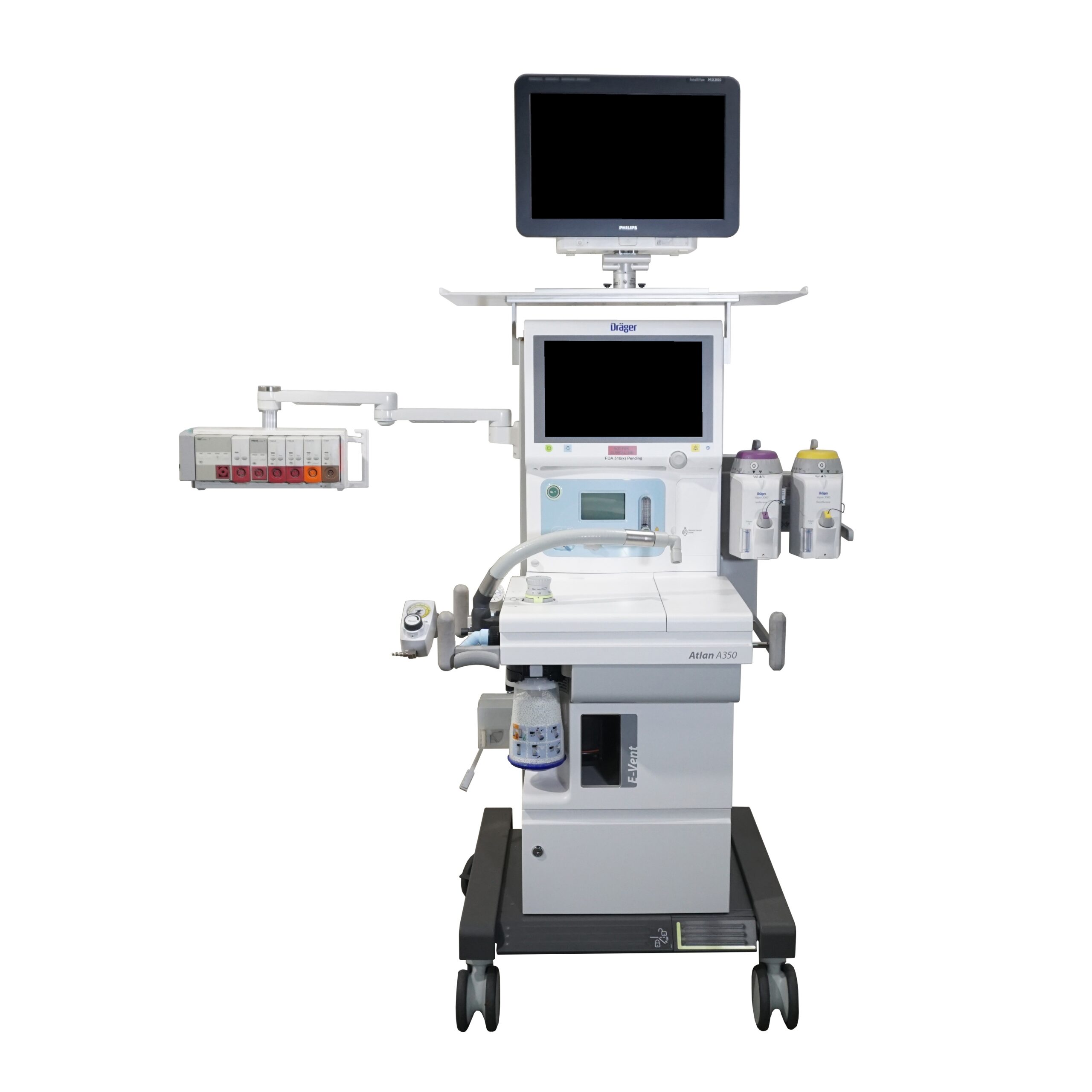 Philips Intelli Vue MX600 850 on Dräger Atlan 350 config 3