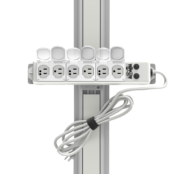 Power Strips Wall Channel 6 Plugs Extended SM