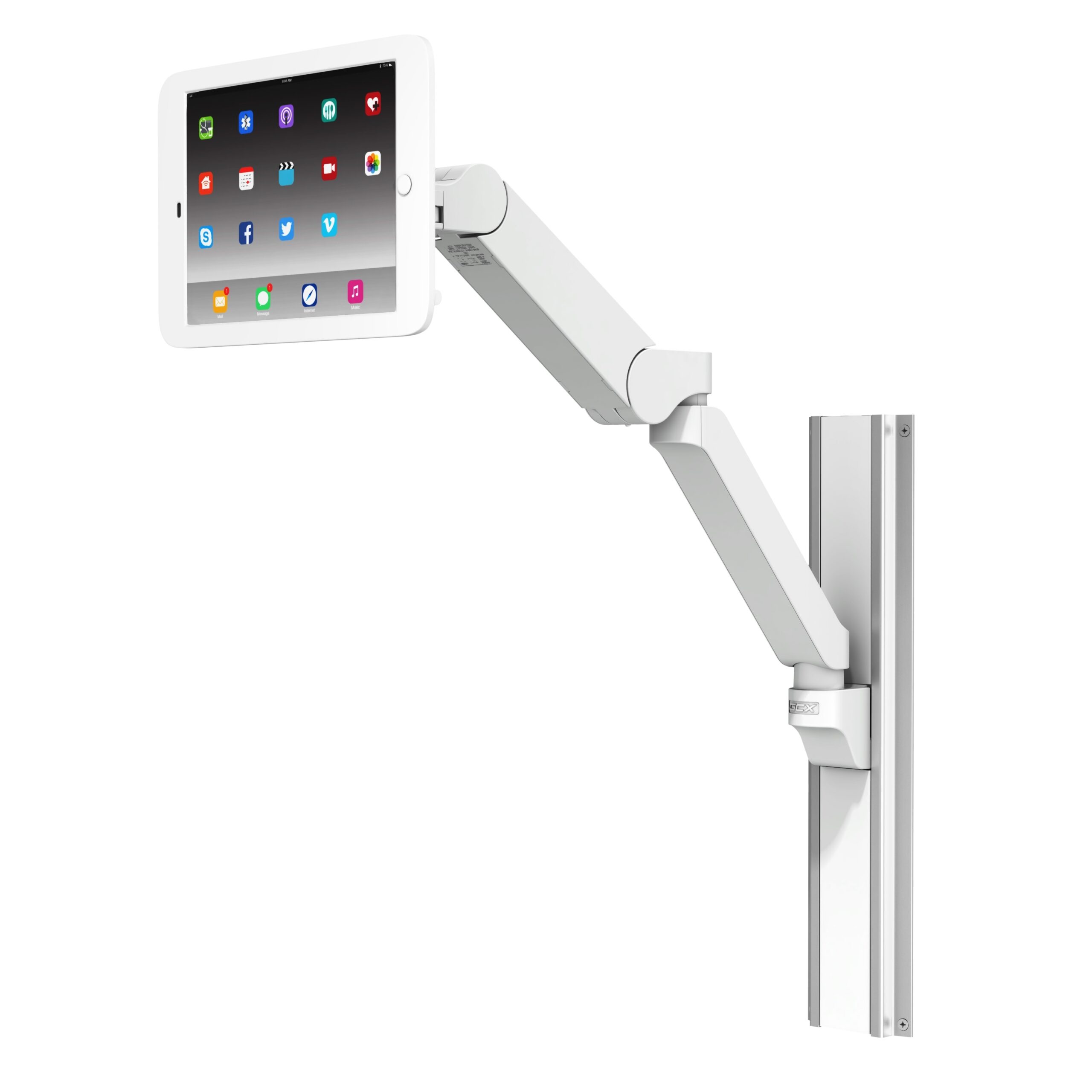 VHM-T Variable Height Arm for Tablets Channel Mount with Angled Extension