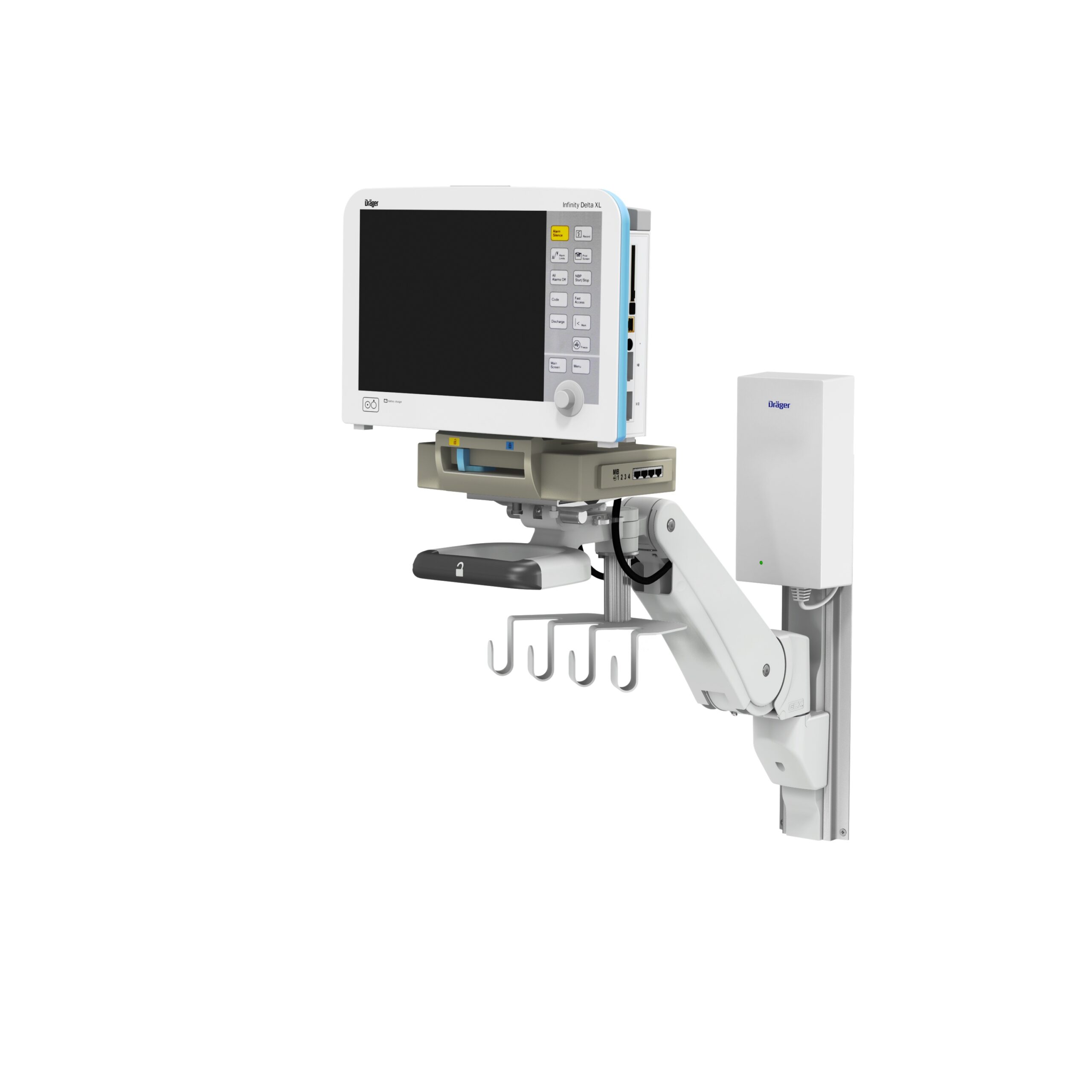 WS 0012 02 Drager Infinity Delta Vhm PL Drager Power Supply 3in Down Post4 Hooks L