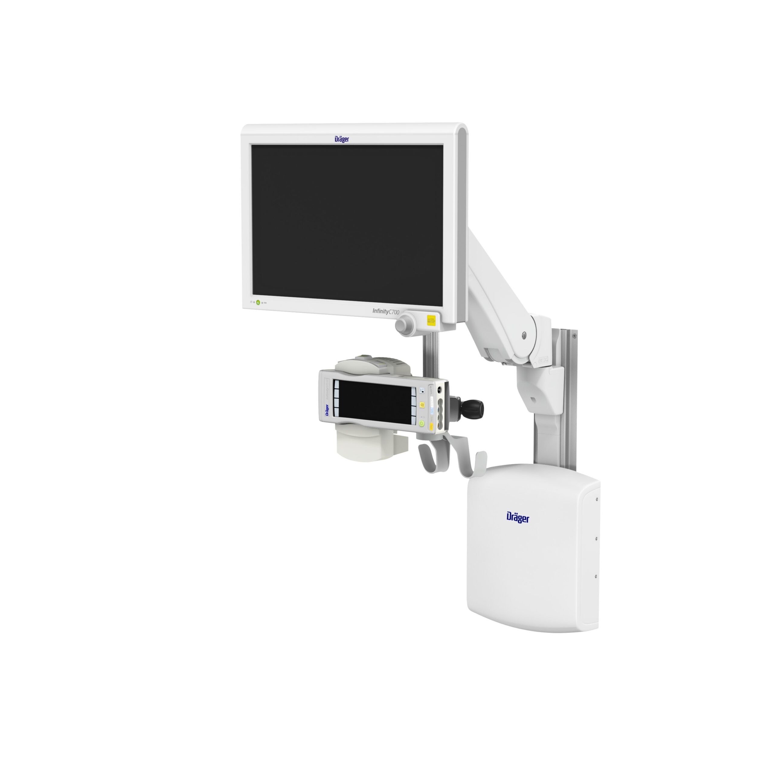 Dräger IACS on VHM-P Variable Height Arm Channel Mount