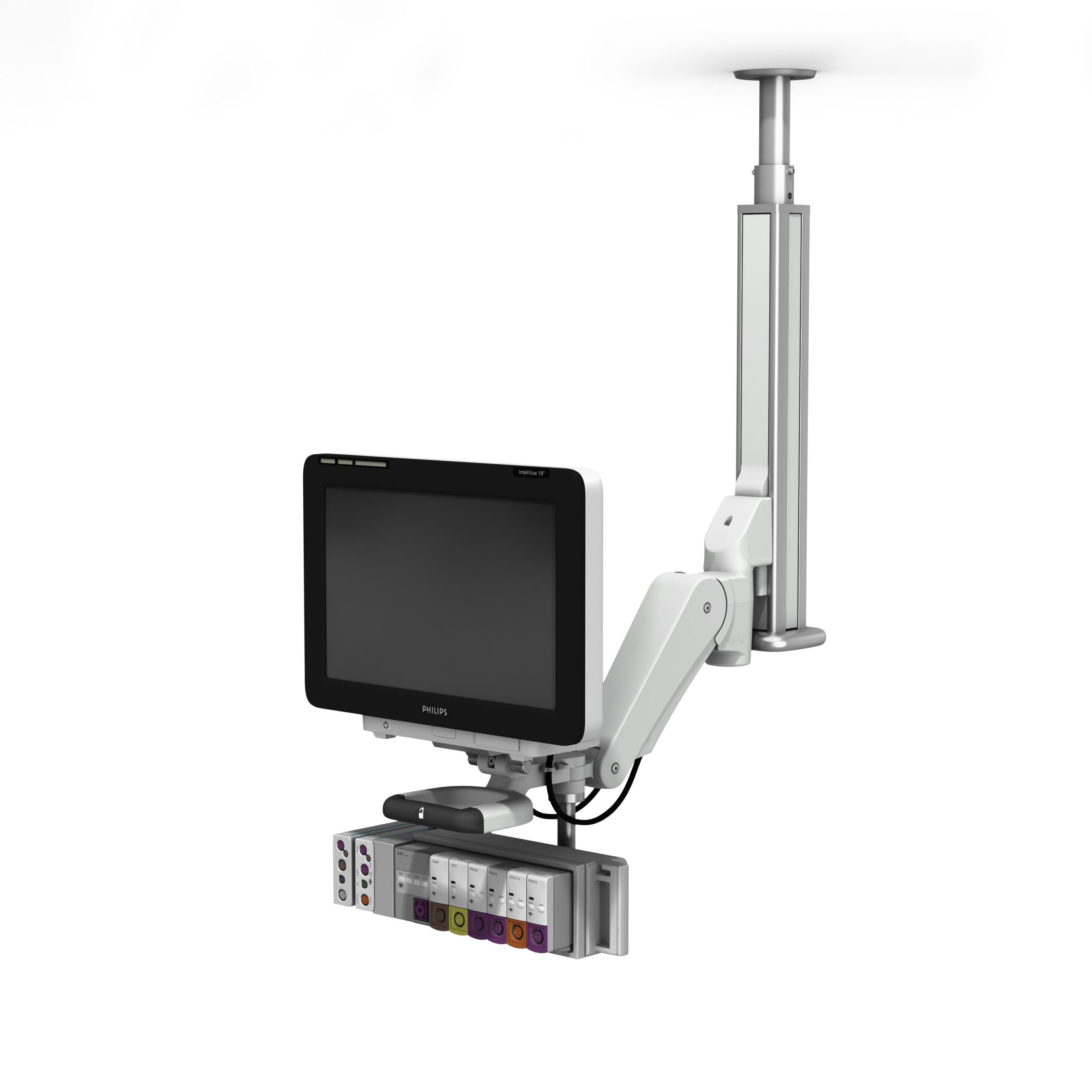 Philips IntelliVue MX600 / MX700 / MX800 Ceiling Mount on VHM-PL Variable Height Arm