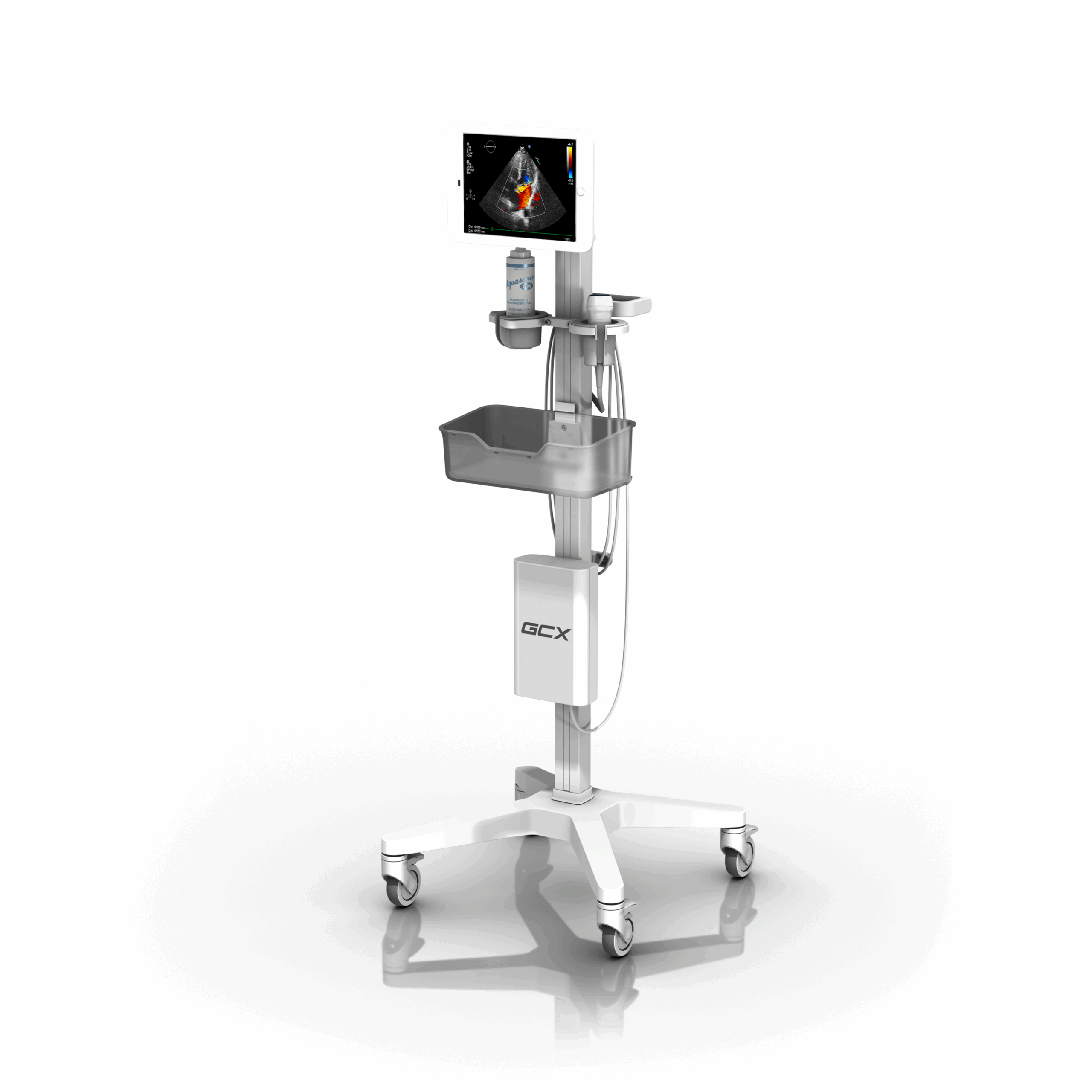 Portable Ultrasound Tablet Roll Stand - Fixed Height | GCX Medical